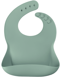 Baveta Basic Bib Minikoioi, 100% Premium Silicone – River Green