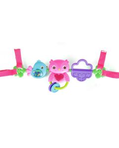 Bright Starts - Bara de jucarii pentru balansoar Take Along Busy Birdies, Bufnita