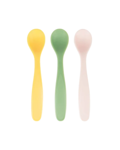 Badabulle - Set de 3 lingurite flexibile, Pastel