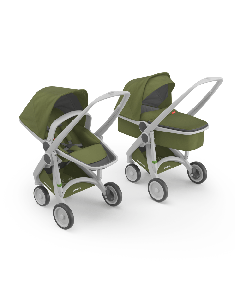 Carucior 2 In 1, Greentom, 100% Ecologic, Grey Olive