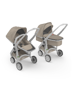 Carucior 2 In 1, Greentom, 100% Ecologic, Grey Sand