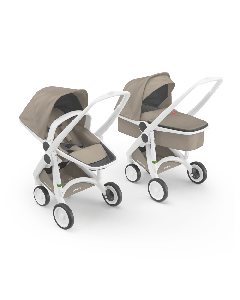 Carucior 2 In 1, Greentom, 100% Ecologic, White Sand