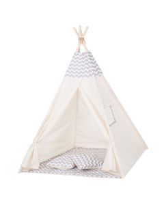 Springos - Cort copii stil indian Teepee Zigzag XXL