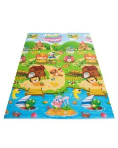 Covoras de joaca termic si interactiv Animals 180x120x1.5 cm tip puzzle