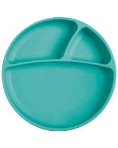 Farfurie compartimentata Minikoioi, 100% Premium Silicone – Aqua Green