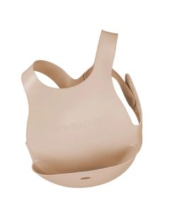 Baveta Flexi Bib Minikoioi, 100% Premium Silicone – Bubble Beige