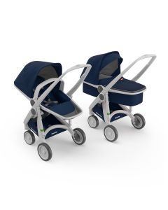 Carucior 2 In 1, Greentom, 100% Ecologic, Grey Blue