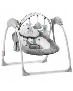 Leagan electric cu muzica Ricokids 7321 - Gri