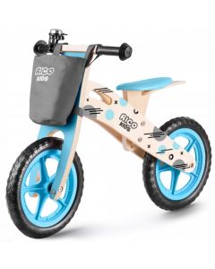 Bicicleta de lemn fara pedale Ricokids RC-612 - Albastru