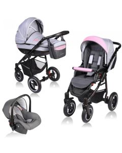 Carucior VESSANTI Crooner 3 in 1 - Pink/Gray