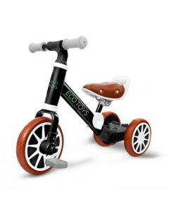 Bicicleta de echilibru 3 in 1 cu pedale pentru copii Ecotoys LC-V1322 - Negru