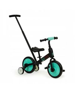 Bicicleta cu pedale si roti ajutatoare 3 in 1 Ecotoys YM-BB-12 - Blue