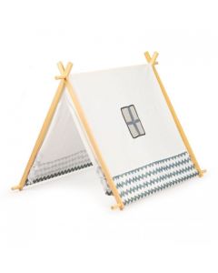 Cort de joaca pentru copii, tip wigwam (indian), cu structura din lemn Ecotoys 8111