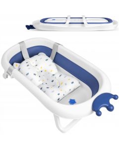 Cadita de baie cu dop de scurgere si pernita inclusa Ricokids RK-280 - Albastru