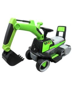 Excavator electric pe baterie cu muzica si lumini LED C3 R-Sport - Verde