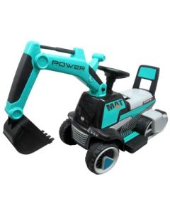 Excavator electric pe baterie cu muzica si lumini LED C3 R-Sport - Albastru