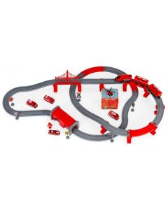 Circuit cale ferata alimentata cu baterii Ecotoys HC494087 Pompieri