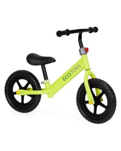 Bicicleta fara pedale cu roti din spuma EVA Ecotoys JM-763 - Verde