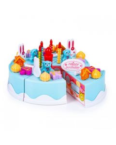 Set tort aniversar cu accesorii, 75 de elemente, Ecotoys HC340709