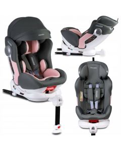 Scaun auto 0-36 Kg cu ISOFIX Ricokids Stigo - Roz - Gri