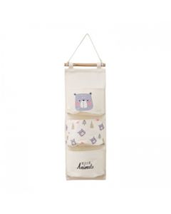 Organizator textil de perete cu 3 compartimente Ecotoys OR90WZ2 - Bej