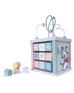 Cub educational din lemn Ecotoys 1021