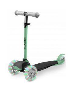 Trotineta cu roti cu LED Ricokids Loco 765107 - Verde cu negru