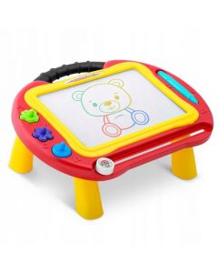 Masuta cu tabla magnetica pentru desenat cu accesorii incluse Ricokids 772200 - Rosu