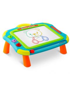 Masuta cu tabla magnetica pentru desenat cu accesorii incluse Ricokids 772201 - Albastru