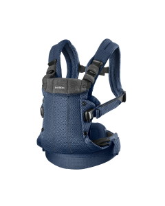 BabyBjorn - Marsupiu anatomic cu multiple pozitii de purtare colectia Harmony, 3D Mesh, Navy Blue - Editie Limitata