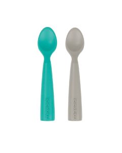 Set Lingurite Minikoioi, 100% Premium Silicon – Aqua Green / Powder Grey