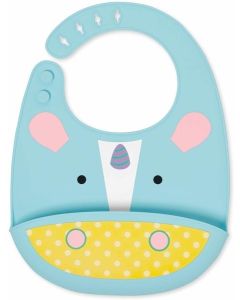 Skip Hop Bavetica de silicon Fold & Go Zoo - Unicorn