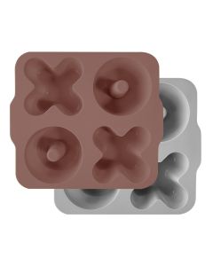 Set Recipiente de gatit Minikoioi, 100% Premium Silicon – Woody Brown / Powder Grey